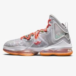 ΧΟΝΔΡΙΚΟ ΕΜΠΟΡΙΟ 🛒 Μποτάκια Μπάσκετ Nike LeBron 19 "Fast Food" Ανδρικά Παπούτσια για Μπάσκετ GREY FOG/ROMA GREEN-TOTAL ORANGE 💯