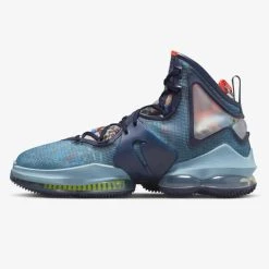 Best Pirce 🔥 Μποτάκια Μπάσκετ Nike LeBron 19 “Medium Blue” Men's 🏀 Basketball 👞 Shoes BLACKENED BLUE/MEDIUM BLUE-WORN BLUE 😀