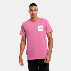 Best Pirce 🛒 T-Shirts | Μπλούζα κοντό μανίκι The North Face Ανδρικό T-Shirt RED VIOLET ✔️